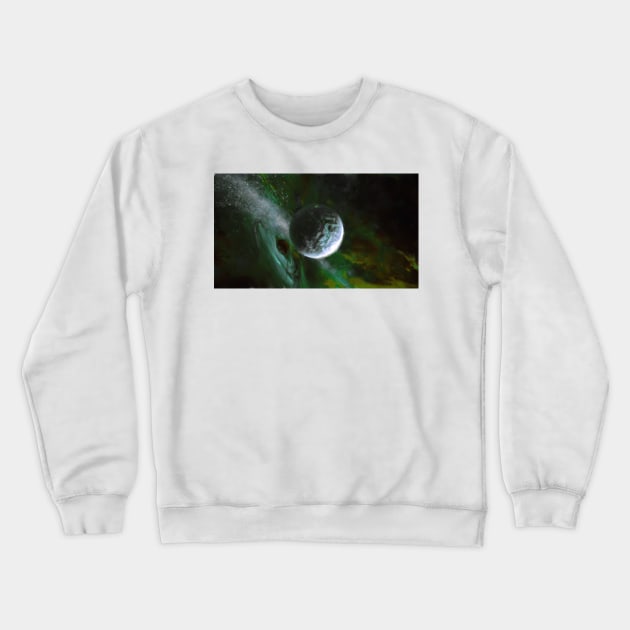 A Planet and Black Hole Crewneck Sweatshirt by AlishaDawnCreations